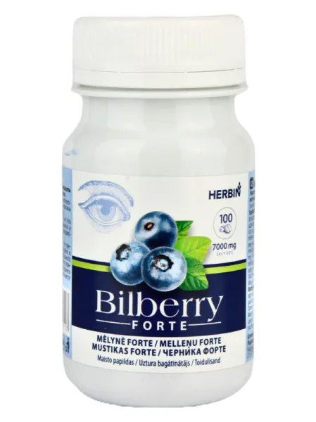 Maisto papildas HERBIN Mėlynė Forte tabletės N100