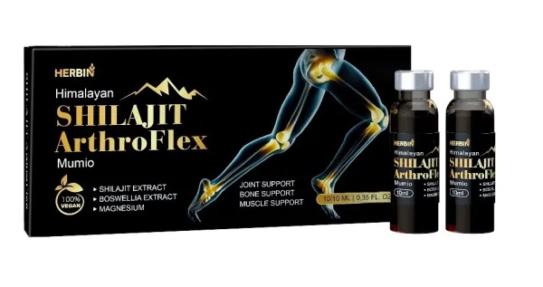 Maisto papildas HERBIN Mumio (Shilajit) ArthroFLEX buteliukai 10x10ml