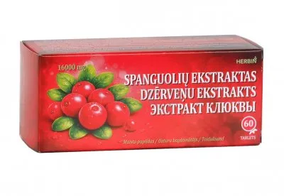 Maisto papildas HERBIN Spanguolių ekstraktas tabletės N60