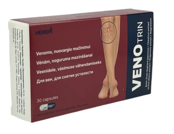 Maisto papildas HERBIN Venotrin venoms kapsulės N30