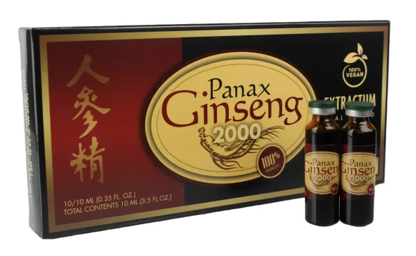 Maisto papildas HERBIN Kininis ženšenis 2000 ekstraktas (skystas buteliukuose) 10x10ml