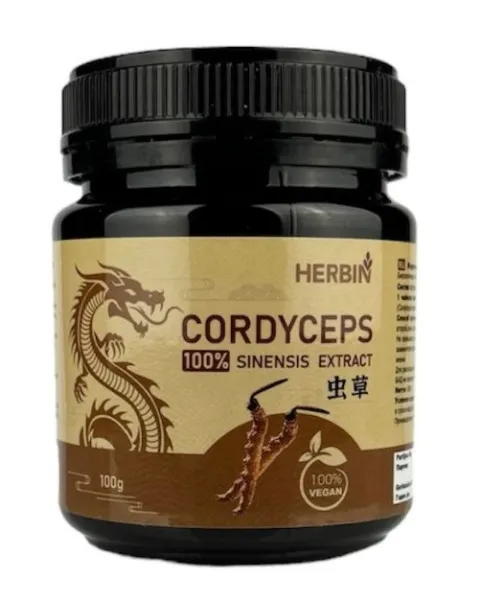 Maisto papildas HERBIN Kordicepso 100% ekstraktas (milteliai) 100g