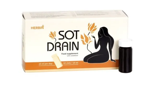 Maisto papildas HERBIN Sot Drain 10ml N10