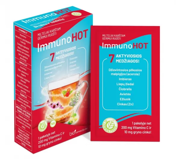 Maisto papildas ImmunoHOT milteliai geriamajam tirpalui N6