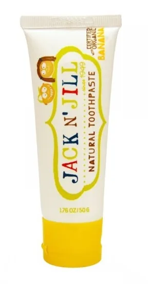 JACK N‘JILL natūrali dantų pasta be fluoro vaikams 50g (bananu skonio)