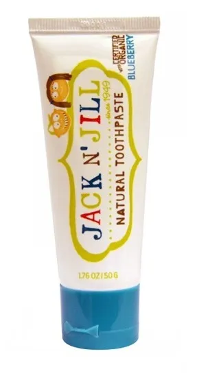 JACK N‘JILL natūrali dantų pasta be fluoro vaikams 50g (mėlynių skonio)
