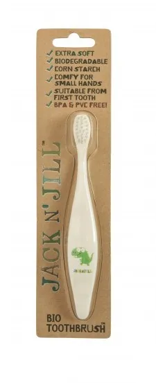 JACK N‘JILL natūralus dantų šėpetėlis minkštas DINO