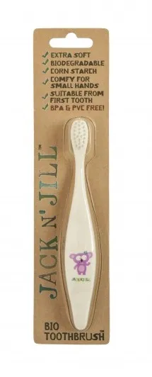 JACK N‘JILL natūralus dantų šėpetėlis minkštas KOALA