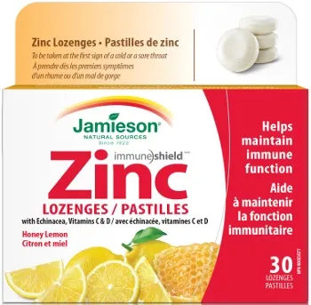 Maisto papildas JAMIESON cinkas su ežiuole ir vitaminais C ir D N30