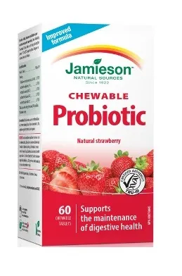 Maisto papildas JAMIESON Lacto-Bifidobakterijų kompleksas, 60 kramtomų tabl.