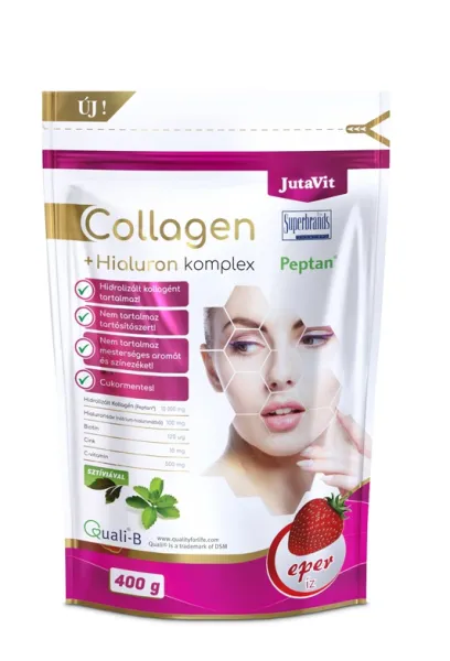 Maisto papildas JUTAVIT Kolageno+Hialurono Kompleksas (Braškė) 400g