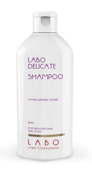 LABO DELICATE šampūnas jautriai galvos odai su 3 hialurono rūgštimis VYRAMS 200ml
