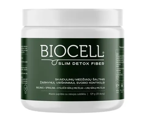 Maisto papildas BIOCELL Slim Detox Fiber milteliai 129g