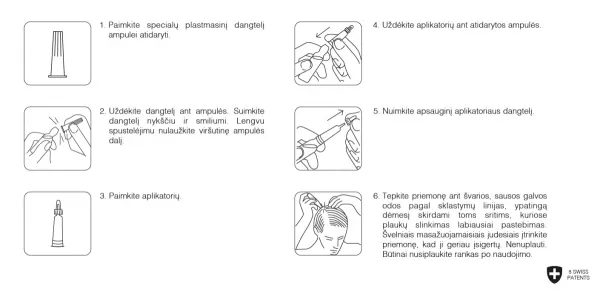 LABO HAIR LOSS 5 Patents ampulės stabdančios plaukų slinkimą VYRAMS 14 amp. (1 mėn. kursas)