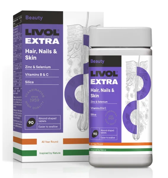 Maisto papildas LIVOL EXTRA Hair, Nails, Skin N90