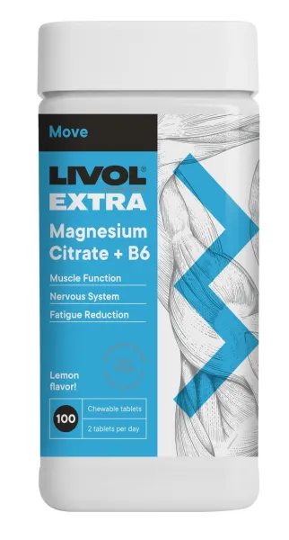 Maisto papildas LIVOL EXTRA Magnio citratas + B6 N100