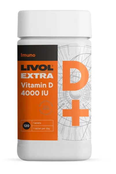 Maisto papildas LIVOL EXTRA Vitaminas D 4000TV N120