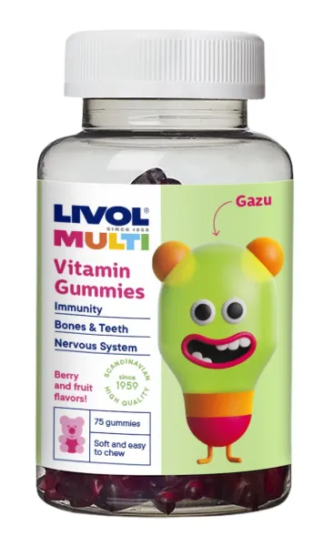 Maisto papildas LIVOL MULTI vaikams guminukai N75