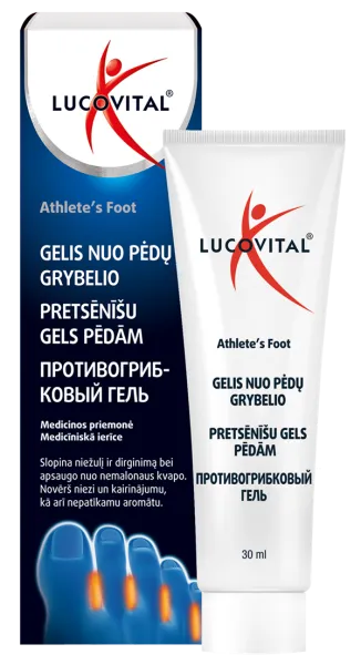 LUCOVITAL gelis nuo pėdų grybelio LUCOVITAL 30ml