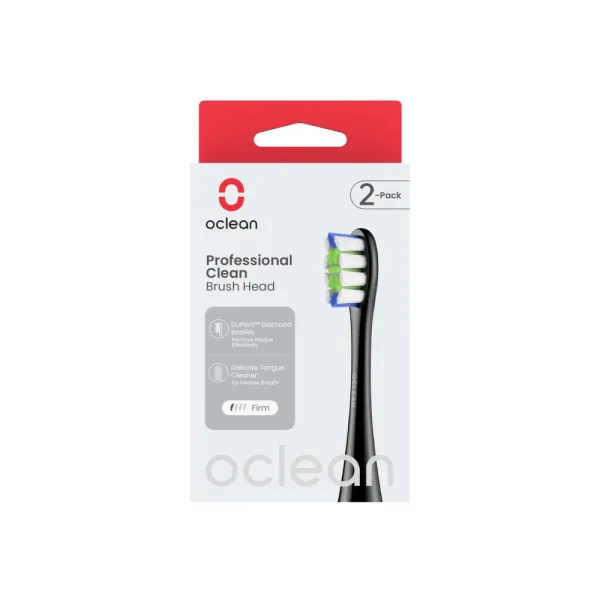Oclean Professional Clean brush head P1C5 B02 2pcs Black