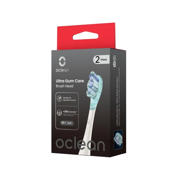 Oclean Ultra Gum Care Brush Head 2-pk White