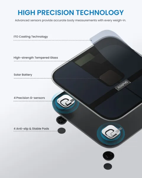 RENPHO Elis Solar 2 Smart Scale Black