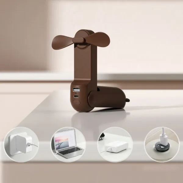 JisuLife Handheld Fan 8 Brown