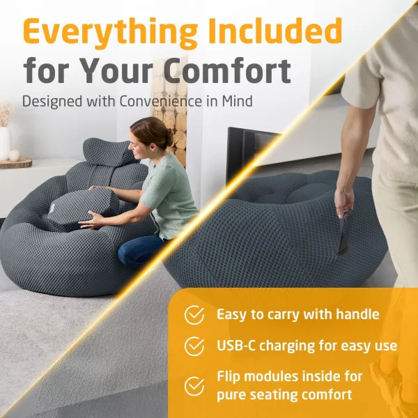 Medisana RS150 Bubble Sofa with Massage Dark grey
