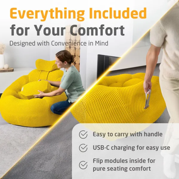 Medisana RS200 Bubble Sofa with Massage Yellow