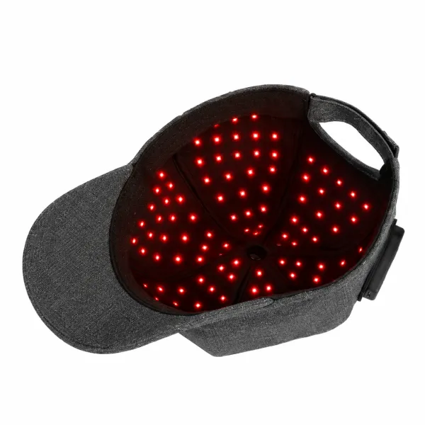 Lunni Red and Near-infrared Light Therapy Cap Grey Denim