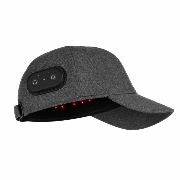 Lunni Red and Near-infrared Light Therapy Cap Grey Denim