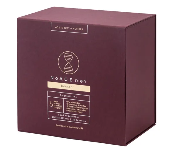 Maisto papildas NOAGE men booster (25 kapsulės ir 25 buteliukai)