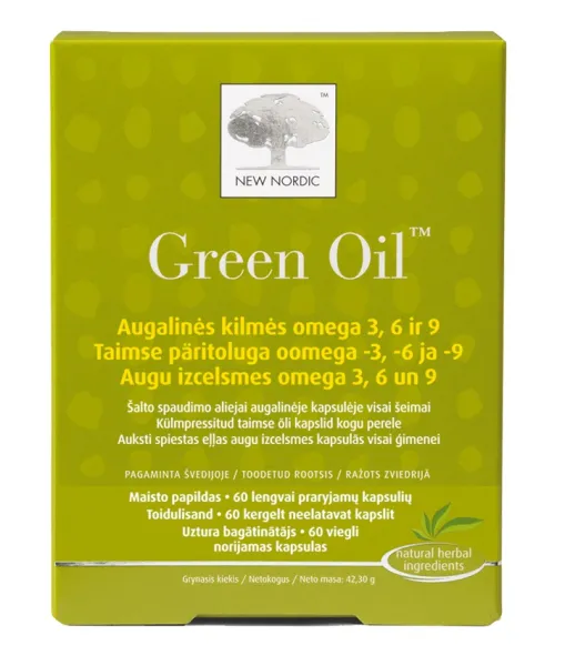 Maisto papildas NEW NORDIC Green Oil kapsulės N60