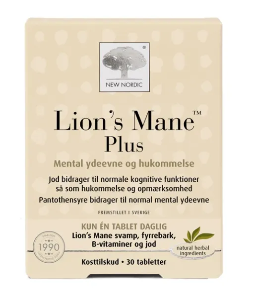 Maisto papildas NEW NORDIC Lion's Mane Plus tabletės N30
