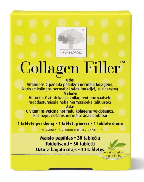 Maisto papildas NEW NORDIC Collagen Filler tabletės N30