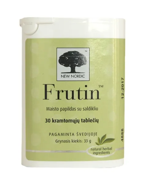 Maisto papildas NEW NORDIC Frutin kramtomosios tabletės N30