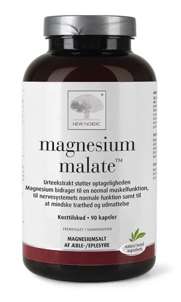 Maisto papildas NEW NORDIC Magnesium Malate kapsulės N90