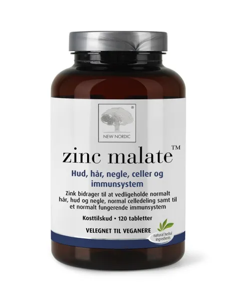 Maisto papildas NEW NORDIC Zinc Malate tabletės N120