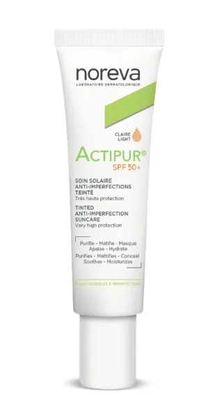 NOREVA ACTIPUR BB toninis kremas šviesaus atspalvio SPF50+ 30ml