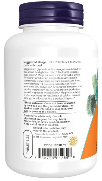 NOW Magnesium Glycinate 180 tab.