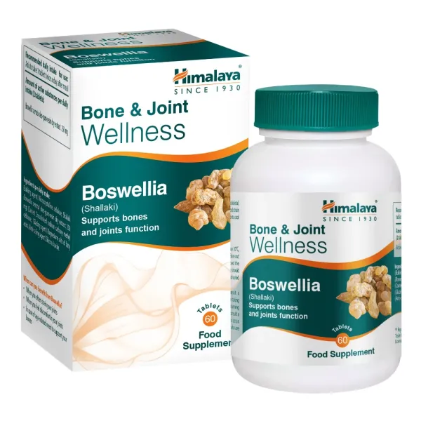 Himalaya Boswellia Bone and Joint Wellness 60 tabs.