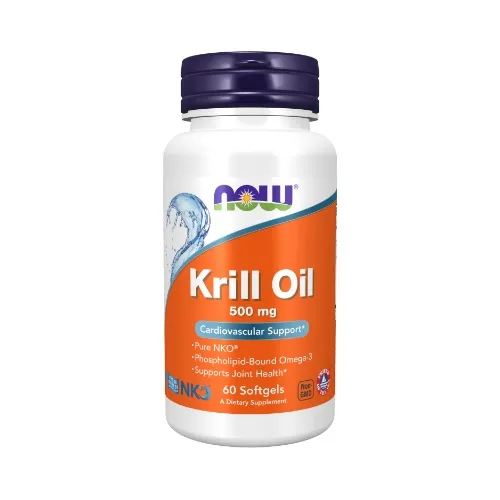 NOW Krill Oil 500mg 60 minkštųjų kapsulių