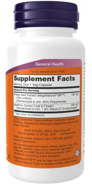 NOW Blood Pressure Health 90 kaps.
