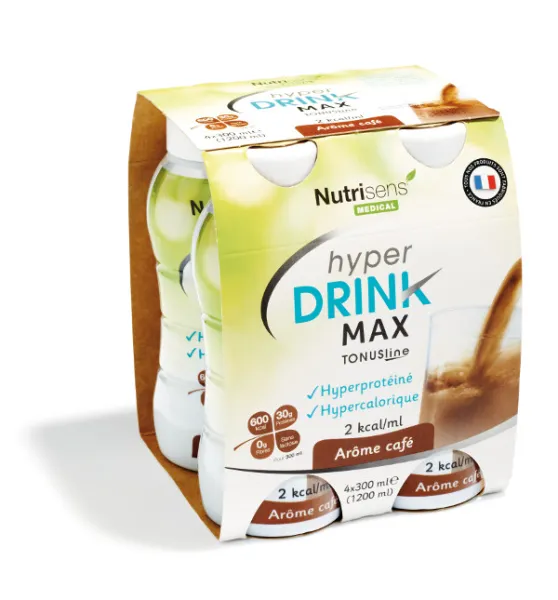 Maistinis gėrimas HYPERDRINK be laktozės, be glitimo 600kcal (kavos sk.) 4x300ml