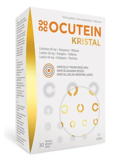 Maisto papildas akims OCUTEIN KRISTAL kapsulės N30