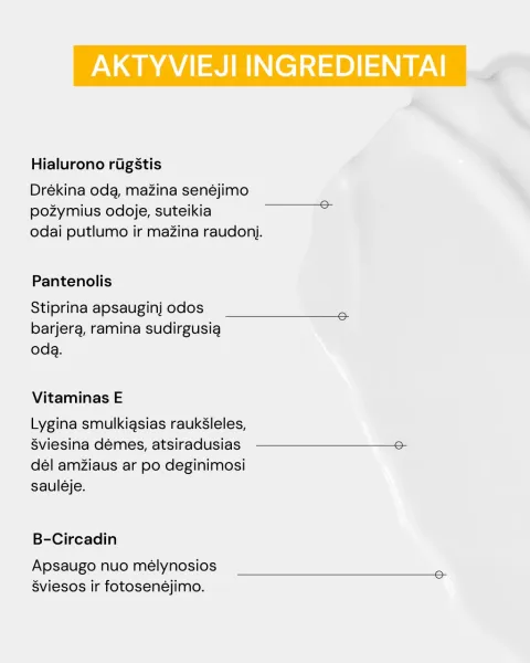 ODA PRO drėkinamasisi veido kremas nuo saulės SPF30 50ml