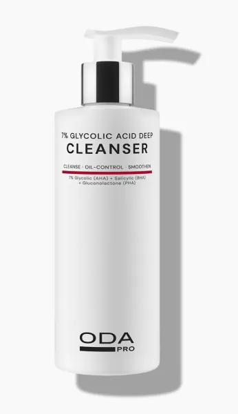 ODA PRO giliai valantis prausiklis su 7% glikolio rūgštimi 200ml
