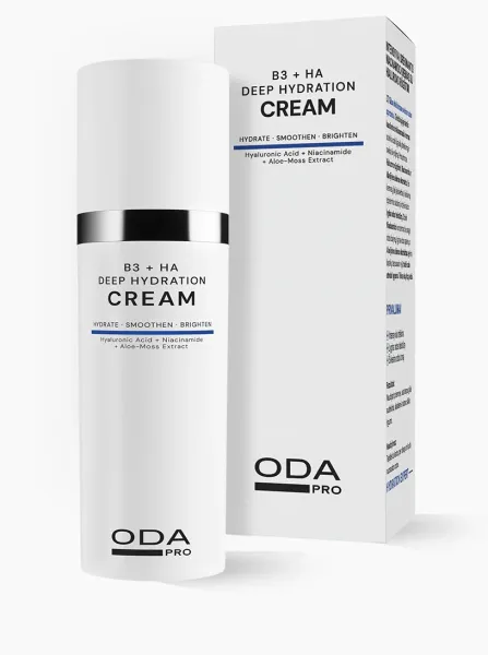 ODA PRO intensyviai drėkinantis niacinamido kremas su hialurono rūgštimi 50ml