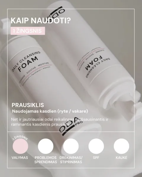 ODA PRO švelniai valantis putų prausiklis jautriai odai 150ml