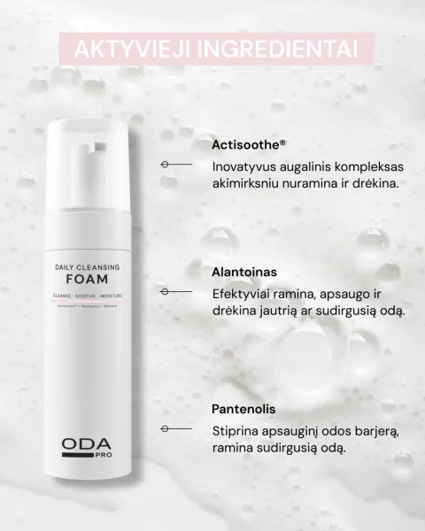 ODA PRO švelniai valantis putų prausiklis jautriai odai 150ml